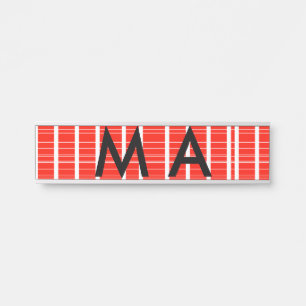 Einfache Monogramm fügen Sie den Namen Mann minima Türschild
