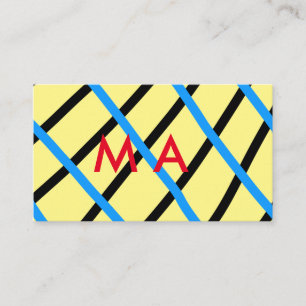Einfache Monogramm fügen Sie den Namen Mann minima Visitenkarte