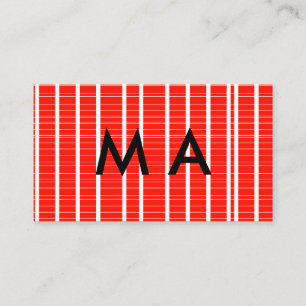 Einfache Monogramm fügen Sie den Namen Mann minima Visitenkarte