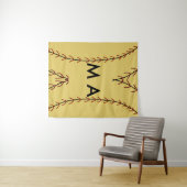 Einfache Monogramm fügen Sie den Namen Mann minima Wandteppich (Beispiel (Horizontal))
