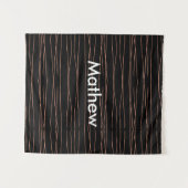 Einfache Monogramm fügen Sie den Namen Mann minima Wandteppich (Vorderseite (Horizontal))