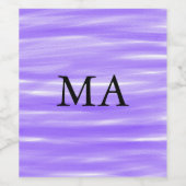 Einfache Monogramm fügen Sie den Namen Mann minima Weinetikett (Einzelnes Label)