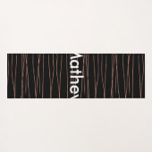 Einfache Monogramm fügen Sie den Namen Mann minima Yogamatte (Rückseite (Horizontal))