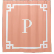 Einfache Monogramm für Pfirsich und Weißgriechisch