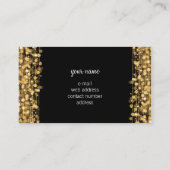 Einfache Monogramm-Goldlichter u. -Glitzern Visitenkarte (Rückseite)