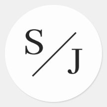 Einfache Monogramm-Hochzeit