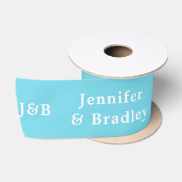 Einfache Monogramm Hochzeitsnahrung Personalisiert Satinband