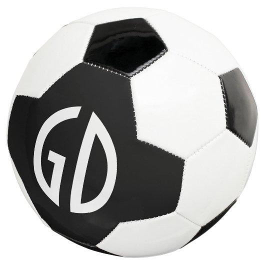 Einfache Monogramm-Ideen 1 Fußball (Dreiviertel)