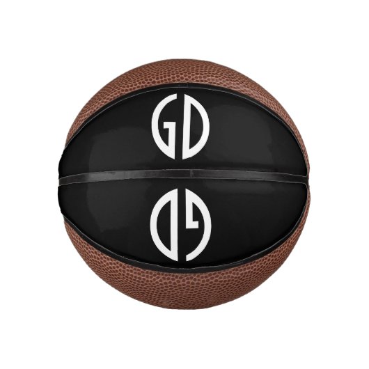 Einfache Monogramm-Ideen 1 Mini Basketball (Vorderseite)