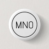 Einfache Monogramm-Initial Button (Vorderseite)