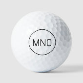 Einfache Monogramm-Initial Golfball (Vorderseite)
