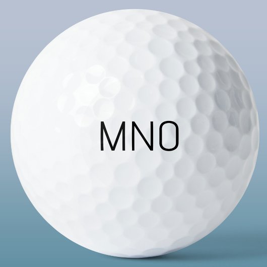 Einfache Monogramm-Initial Golfball