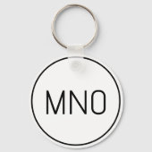 Einfache Monogramm-Initial Schlüsselanhänger (Vorderseite)