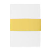 Einfache Monogramm-Initialen, hellgelbe Bauchband Einladungsbanderole (Rückseitenbeispiel)