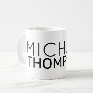 einfache monogramm klare und saubere weiße Tasse