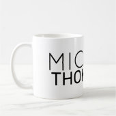 einfache monogramm klare und saubere weiße Tasse (Links)