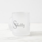 Einfache Monogramm Mattglastasse (Vorderseite Links)