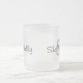 Einfache Monogramm Mattglastasse (Mittel)