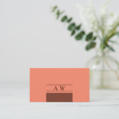 Einfache Monogramm, Minimalistisch Visitenkarte (Stehend Vorderseite)