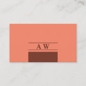 Einfache Monogramm, Minimalistisch Visitenkarte (Vorderseite)