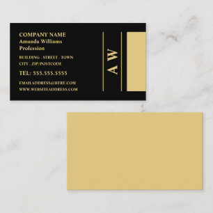 Einfache Monogramm, Minimalistisch Visitenkarte