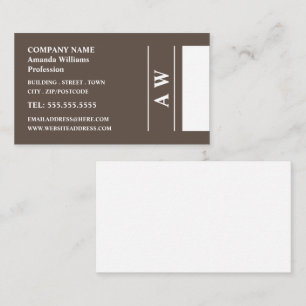 Einfache Monogramm, Minimalistisch Visitenkarte