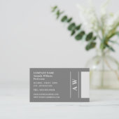 Einfache Monogramm, Minimalistisch Visitenkarte (Stehend Vorderseite)