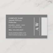 Einfache Monogramm, Minimalistisch Visitenkarte (Vorderseite)