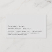 Einfache Monogramm, Minimalistisch Visitenkarte (Rückseite)