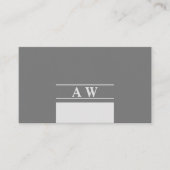 Einfache Monogramm, Minimalistisch Visitenkarte (Vorderseite)