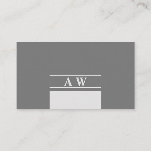 Einfache Monogramm, Minimalistisch Visitenkarte (Vorderseite)