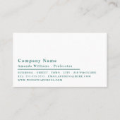 Einfache Monogramm, Minimalistisch Visitenkarte (Rückseite)