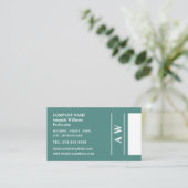 Einfache Monogramm, Minimalistisch Visitenkarte (Stehend Vorderseite)