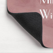 Einfache Monogramm mit Namen Moderne rosa braun Mousepad (Ecke)