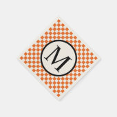 Einfache Monogramm mit Orange-Karton Serviette (Ecke)