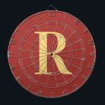 Einfache Monogramm modern Dartscheibe<br><div class="desc">Das ist ein einfaches, modernes, personalisiertes Monogramm-Design. Dieses stilvolle Design ist in trendigem Braun mit stilvoller Typografie. Es ist ideal für ein personalisiertes Geschenk oder ideal als neues Spielzimmer Zubehör für sich. Fügen Sie einfach Ihren Anfangsbuchstaben hinzu, indem Sie ihn in dieses Textfeld eingeben. Karo aus dem Entwurfsbearbeitungsprogramm, um die...</div>