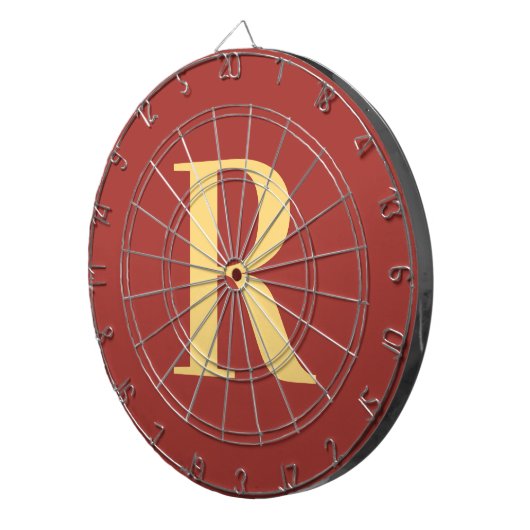 Einfache Monogramm modern Dartscheibe (Vorderseite rechts)