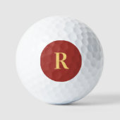Einfache Monogramm modern Golfball (Vorderseite)