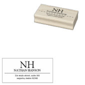Einfache Monogramm modern Gummistempel (Stempel)