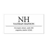 Einfache Monogramm modern Gummistempel (Prägung)