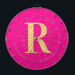 Einfache Monogramm Modern Hot Pink Dartscheibe<br><div class="desc">Das ist ein einfaches, modernes, personalisiertes Monogramm-Design. Dieses stilvolle Design in trendigem heißen Rosa mit stilvoller Typografie. Es ist ideal für ein personalisiertes Geschenk oder ideal als niedliches neues Spielzimmer Zubehör für sich. Fügen Sie einfach Ihren Anfangsbuchstaben hinzu, indem Sie ihn in dieses Textfeld eingeben. Karo aus dem Entwurfsbearbeitungsprogramm, um...</div>