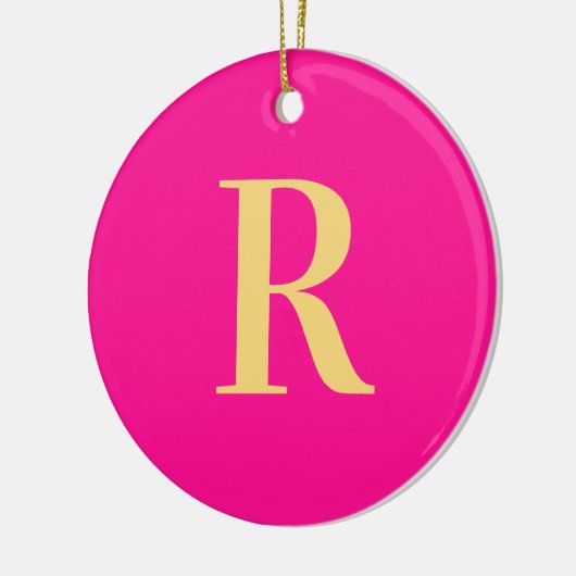 Einfache Monogramm modern Keramik Ornament (Links)