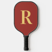 Einfache Monogramm modern Pickleball Schläger (Vorderseite)