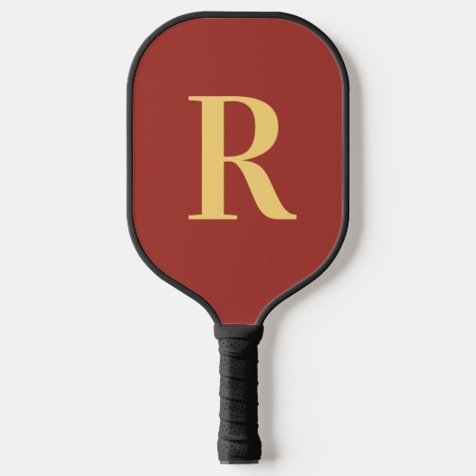 Einfache Monogramm modern Pickleball Schläger (Vorderseite)
