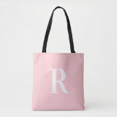 Einfache Monogramm, modern rosa Tasche (Vorderseite)