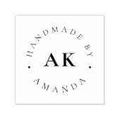 Einfache Monogramm Moderne Minimalistisch handgefe Permastempel (Design)