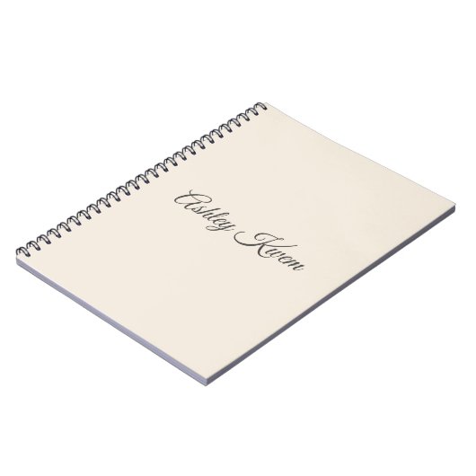 Einfache monogramm-neutrale Elfenbein Notizblock (Linke Seite)