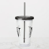 Einfache Monogramm Personalisiert Acryltrinkbecher (Rechts)
