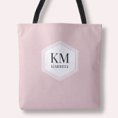 Einfache Monogramm Rosa Moderner Eleganter Individ Tasche
