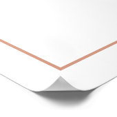 Einfache Monogramm Rose Gold Pink Begrüßung Poster (Ecke)